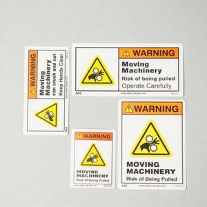 Autocollant d'avertissement de danger pour machines industrielles, machines mobiles, risque d'être entraîné, étiquette de sécurité industrielle - Product Image 3