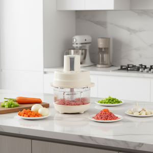Hachoir à viande multifonctionnel en verre, pétrin à pâte, hachoir à légumes 3-en-1, mixeur pour aliments pour bébés, robot culinaire - Product Image 2