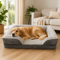 Coussin de luxe en velours rose résistant aux morsures et durable pour chien et chat, toutes saisons, pour cage et niche, ensemble d'accessoires pour animaux de compagnie