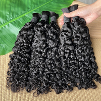 Cheveux humains bouclés birmans de qualité supérieure, grade 12A, en vrac, vierges, originaux, pour tresses, sans trame, pour salon