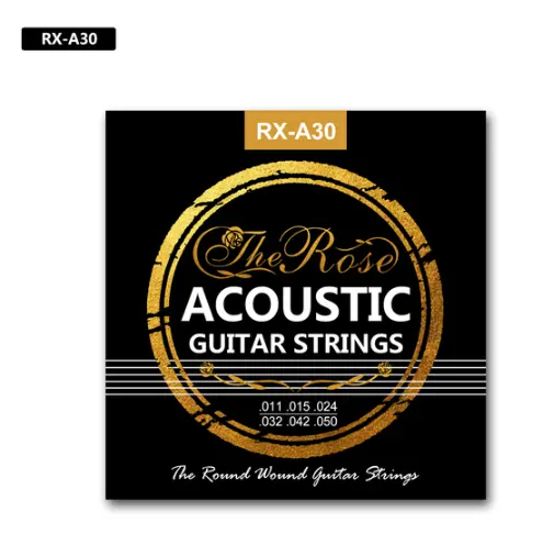 Musical instrument accessories wholesale OEM The Rose brand 6 steel strings set for guitar or acoustic guitar