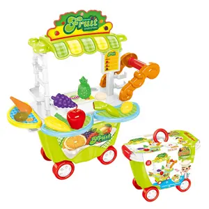 Papel popular jogar vendedor brinquedo, superfície, carrinho de frutas, jogo em casa, brinquedo de compras