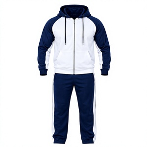 Conjunto Deportivo 2 en 1 para Hombre, con Chaqueta con Capucha y Cremallera y Pantalones Deportivos, de Secado Rápido, con Bloques de Color - Product Image 1