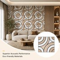 Panneaux acoustiques en MDF grain de bois PET, insonorisants et anti-bruit, sur mesure, directement de l'usine, pour studio et hôtel