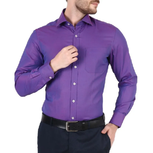 OEM Custom Men's Formal Business Casual Long Sleeve Dress Shirt Plain <b>Bamboo</b> <b>Fiber</b> Anti-Wrinkle Direct for Autumn Season-BD - Product Image 1