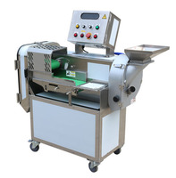 Automatische dubbelkopige groente- en fruitsnijmachine Multifunctionele snijmachine/versnipperaar Roestvrij staal Verstelbaar gemotoriseerd