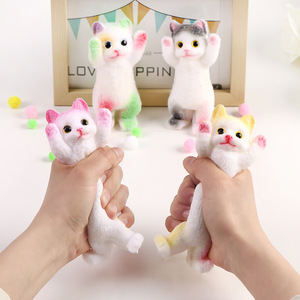 Jouet en peluche chat qui fait la main, chat de simulation à presser et apaisant, jouet Taba Squishy Tpr mignon et moelleux - Product Image 2