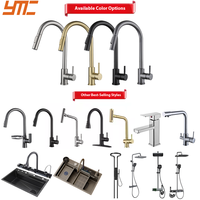 YMC haute qualité SUS304 conception moderne Chrome mitigeur mitigeur mitigeur extractible robinets de cuisine robinet robinet cuisine