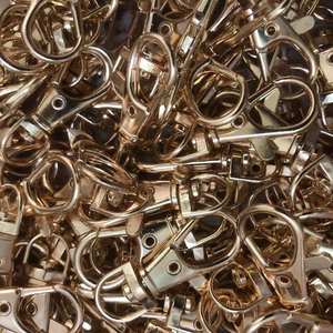 Fermoirs de porte-clés en métal or, argent, or rose, anneaux à mousqueton, fournitures de fabrication de bijoux DIY - Product Image 2