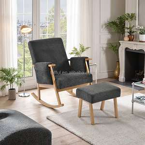 Silla de lactancia ergonómica con reposapiés para la habitación del bebé, para una lactancia suave del recién nacido - Product Image 4