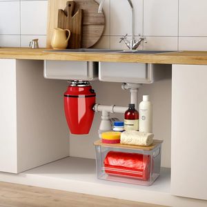 2 packs de sacs poubelle extra larges avec dessus en bambou et poignées sous l'évier Distributeur de sacs poubelle pour l'organisation de la maison - Product Image 3