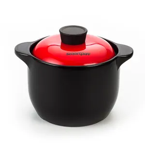 Pot en argile avec couvercle Logo personnalisé, usine, pour cuisson des aliments, marmite pour casseroles, offre spéciale