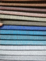 Tissu occultant 100 % polyester de haute qualité, aspect lin, certifié OEKO-TEX, pour rideaux et ameublement, textiles de maison