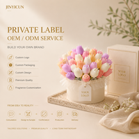 Vela Aromática de Lujo con Aroma a Tulipán, Vela Decorativa Hecha a Mano, Regalo para el Hogar, Servicio de Etiqueta Privada con Logotipo Personalizado OEM ODM