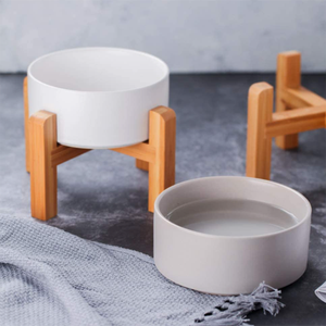 Dibuat Di Cina Grosir Mangkuk Pengumpan Hewan Peliharaan Kualitas Superior dengan Dudukan Bambu - Product Image 6