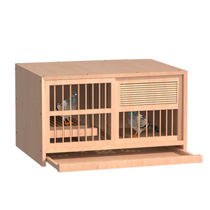 <span class=keywords><strong>Nichoir</strong></span> de luxe en bois massif avec fermeture à bouton en fer et cage à motifs d'animaux pour l'élevage de pigeons et d'oiseaux. - Product Image 6