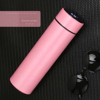 Botella térmica Led inteligente, taza de agua aislada de acero inoxidable, medición de temperatura, venta al por mayor, 500ml
