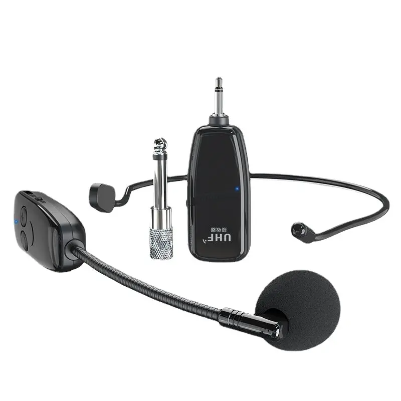 2022 HG Rechargeable Wireless UHF Headset Microphone Mic Receiver Adapter