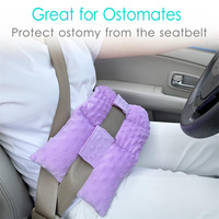 Coussin de récupération pour ceinture de sécurité en mousse à mémoire de forme, doux, pour soutien post-chirurgical, tricoté