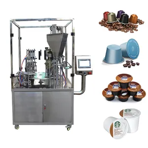 Hoge Prestaties Koffiepoeder Roterende K Cup Vulling Afdichting Machine Koffiepad Verpakkingsmachine