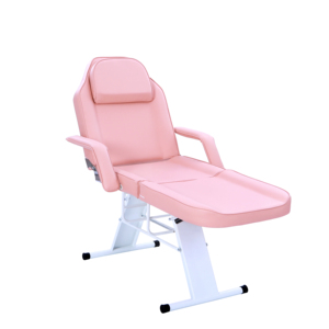 Fauteuil <span class=keywords><strong>de</strong></span> beauté facial inclinable rose en PVC, <span class=keywords><strong>table</strong></span> <span class=keywords><strong>de</strong></span> massage hydraulique, <span class=keywords><strong>lit</strong></span> <span class=keywords><strong>de</strong></span> spa à hauteur réglable, avec roulettes pour technicien, idéal pour les traitements - Product Image 4