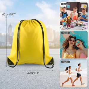 Custom Logo 210D Polyester <b>Drawstring</b> <b>Backpack</b> Sport <b>Drawstring</b> Bag Promotional Gift for Wholesale. - Product Image 3