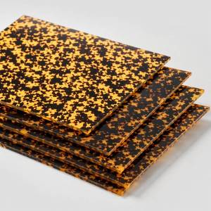 Lámina de Celuloide Auténtica Estilo <span class=keywords><strong>Vintage</strong></span> de 0.5mm de Grosor, Tono Miel Cálido con Destellos Negros Intensos, Ideal <span class=keywords><strong>para</strong></span> Fabricar Monturas de Gafas - Product Image 3
