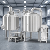 Projet clé en main d'équipement de brassage de bière de 5000L pour pub, avec pompe PLC, cuve sous pression et cuve de mashing