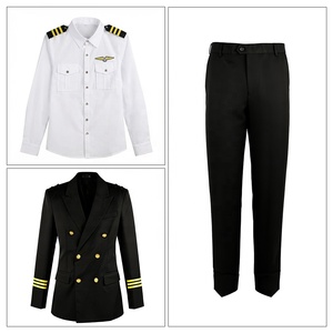 Uniforme de Piloto ULTAC para Todas las Temporadas, Camisa Blanca de Capitán, Tripulación, Asistente de Vuelo, Traje de Manga Larga de Poliéster, Uniforme de Servicio Aéreo - Product Image 2