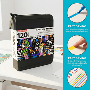 Set di <span class=keywords><strong>Pennarelli</strong></span> Acrilici Bicolore JMC JIMICO con <span class=keywords><strong>Punta</strong></span> Morbida a <span class=keywords><strong>Doppia</strong></span> Estremità per Legno, Vetro, Ceramica, Metallo e Fai-da-Te - Product Image 4