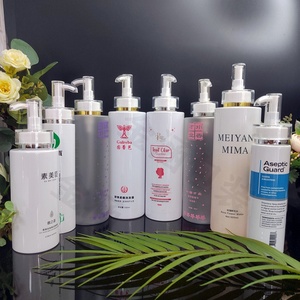 Luxury 250ml 300ml 500ml Matte White Round <b>Empty</b> Conditioner Shower Gel <b>Plastic</b> Packaging Gold Airless Shampoo Pump <b>Bottle</b> - Product Image 5