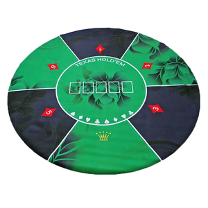 Tapete de Póker Texas Hold'em Portátil y Moderno con Diseño Floral, Marcas de Número de Jugador, Antideslizante, Plegable, Enrollable, para Juegos en Casa, <span class=keywords><strong>Casino</strong></span>, Juegos de Azar - Product Image 1
