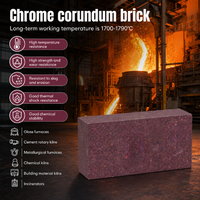 Briques en corindon chromé à haute résistance aux chocs thermiques, excellentes pour les fours à verre, fabriquées avec un matériau réfractaire de qualité supérieure