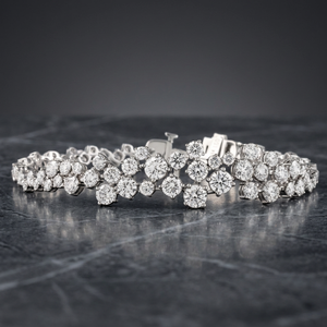 Pulsera de Diamantes de Laboratorio de 9.3 Quilates, Oro de 14 Quilates, Brazaletes Clásicos de Boda para Mujer - Product Image 2