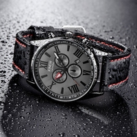Faible QUANTITÉ MINIMALE DE COMMANDE Pas Cher XINEW Bande de Cuir Sport Quartz Montre relogio masculino