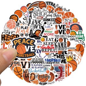 Adesivi da basket 50 pezzi adesivi sportivi <span class=keywords><strong>divertenti</strong></span> decalcomanie in vinile impermeabile per bottiglie d'acqua Skateboard per telefono per ragazzi adolescenti - Product Image 4