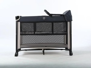 Lit de voyage pliable HBB à une main, confortable, avec deux couleurs, quatre coins et quatre filets en maille - Product Image 5