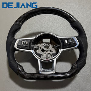 พวงมาลัยคาร์บอนไฟเบอร์แท้สำหรับรถยนต์ Volkswagen Golf MK7 MK6 Passat <span class=keywords><strong>JETTA</strong></span> GTS R GLI GTI GTD พวงมาลัยรถยนต์รุ่นอัพเกรด - Product Image 1
