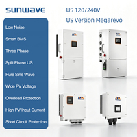 Système de stockage d'énergie solaire domestique hors réseau Megarevo 5kW 8kW 10kW avec onduleur biphasé et batterie LiFePO4