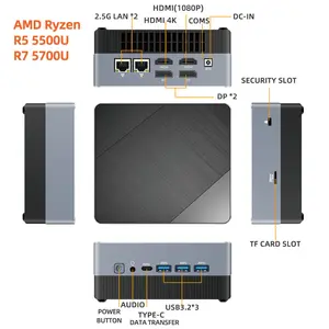 AMD Mini-PC NUC R5 5500U R7 Ryzen 7 5700U 4800H 8 Kerne 2.5G Dual-LAN DP HD-MI WiFi6 Win11 ubuntu OEM Mini-Gaming-PC Computer