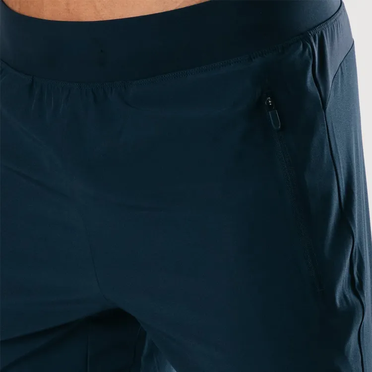 Painel de malha elástica com cintura ativa, treinamento fitness, nylon, pista, tecnologia, calça de jogger para homens