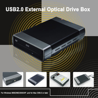 Box Esterno per Unità Ottica USB 2.0/USB 3.0 SATA da 5,25 Pollici, Adattatore per Windows XP e Mac PC