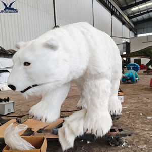 Ours polaire animatronique réaliste grandeur nature |   Accessoire interactif en fourrure mécanique pour animaux, idéal pour les parcs à thème et les expositions hivernales - Product Image 5