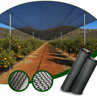 Filet d'ombrage plat en HDPE stabilisé anti-UV, taux d'ombrage personnalisé pour l'agriculture, les vergers, les serres et la protection des plantes