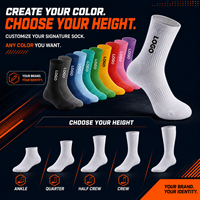 Chaussettes de sport en coton respirant de haute qualité pour l'automne, chaussettes de sport personnalisées pour hommes, couleur unie, chaussettes de course et de basketball, logo personnalisé