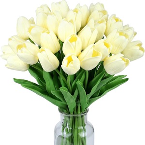 ก้านดอกทิวลิปประดิษฐ์เสมือนจริงพร้อมใบไม้ ดอกไม้ที่ทนทานสำหรับตกแต่งภายในและภายนอกอาคารในเทศกาลฤดูใบไม้ผลิ - Product Image 2