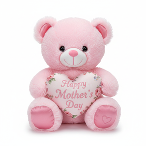 12" Mother's Day <b>Pink</b> <b>Bear</b> with Heart & Sound 24PCS/CS Holiday Supplies Model 376605 - Product Image 2