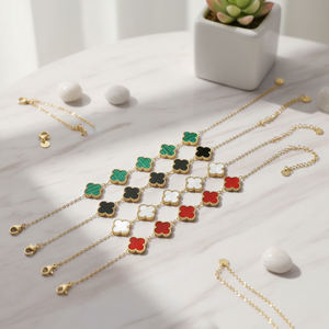 Da donna in acciaio inox regolabile catena oro braccialetto di moda ciondoli all'ingrosso gioielli alla rinfusa - Product Image 3