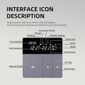 Termostato Inteligente WiFi para Calefacción por Suelo Radiante <span class=keywords><strong>Eléctrico</strong></span> <span class=keywords><strong>de</strong></span> 16A 25A, <span class=keywords><strong>Calentador</strong></span> <span class=keywords><strong>de</strong></span> Agua a Gas 3A, Color Blanco Gris, con Control por Botón, APP y Voz - Product Image 4
