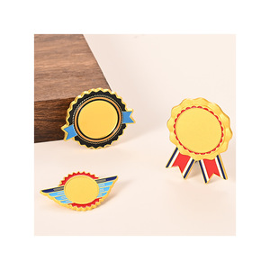 Yingzhou Metal Badge Alloy Butterfly Clasp Pin Type Badges And Medals For Business Gifts - Product Image 4